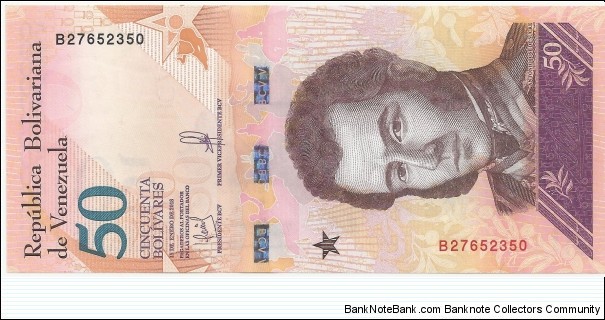 Venezuela-BN 50 Bolivares 2018 Banknote