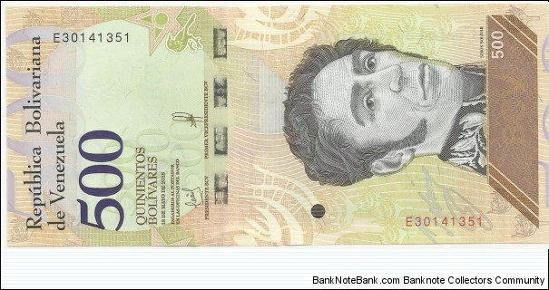 Venezuela-BN 500 Bolivares 2018 Banknote