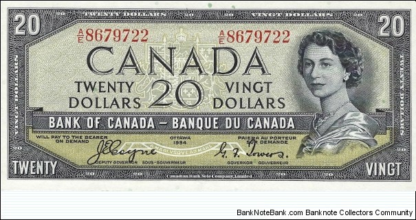 CANADA 20 Dollars
1954
Devil's Hair Banknote