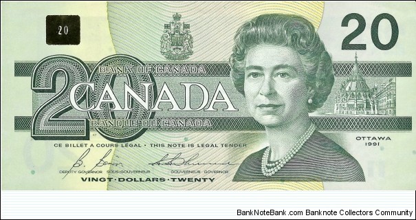 CANADA 20 Dollars
1991 Banknote