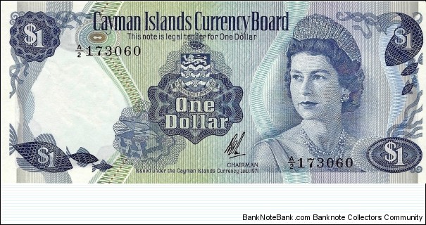 CAYMAN ISLANDS 1 Dollar
 Banknote