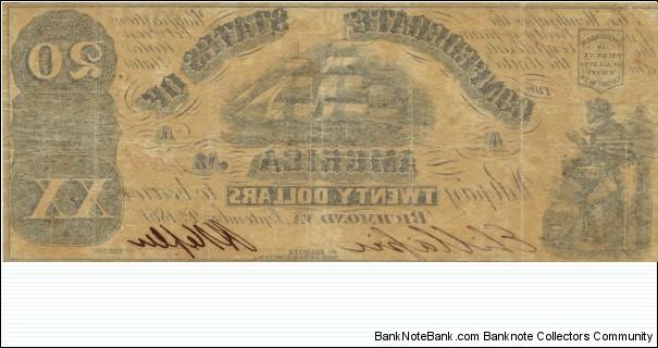 Banknote from USA year 1861