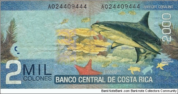 Banknote from Costa Rica year 2009