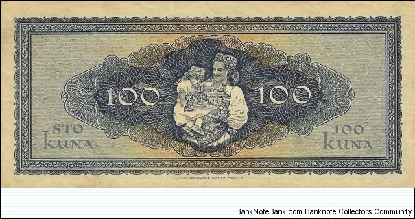 Banknote from Croatia year 1943