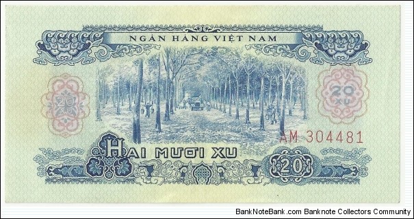 VietNam-South VietNam Liberation Army 20 Xu 1966 Banknote