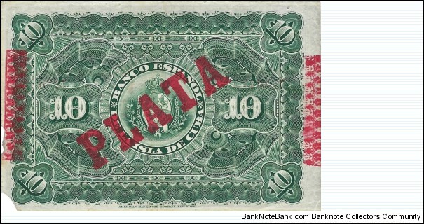 Banknote from Cuba year 1896