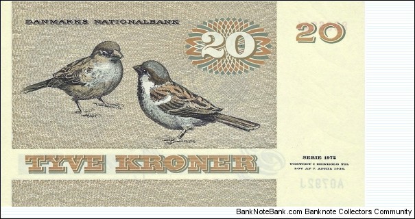 Banknote from Denmark year 1979