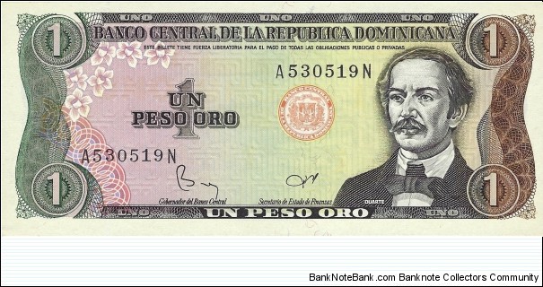 DOMINICAN REPUBLIC
1 Peso Oro
 Banknote