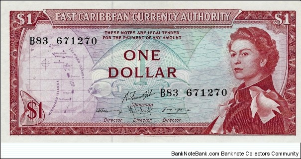 EAST CARIBBEAN STATES
1 Dollar
1965 Banknote