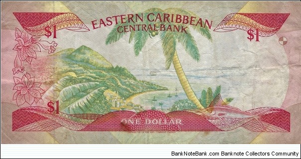 Banknote from East Caribbean St. year 1985