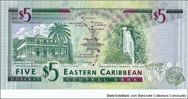 Banknote from East Caribbean St. year 1994