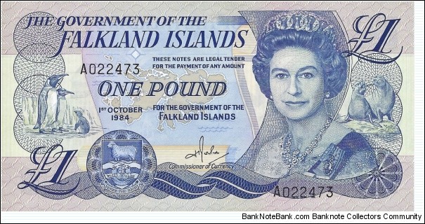 FALKLAND ISLANDS 1 Pound
1984 Banknote