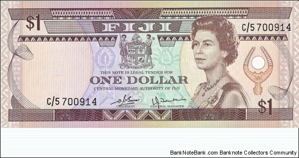 FIJI 1 Dollar
 Banknote