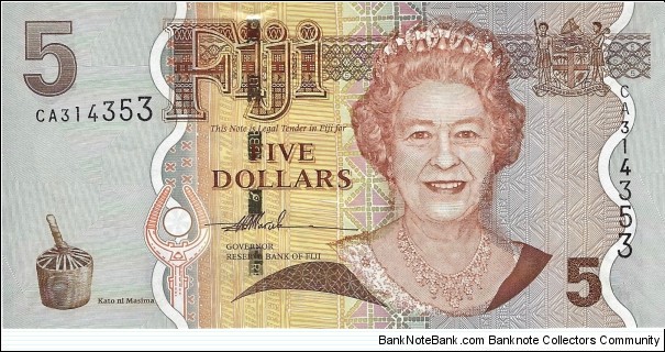 FIJI 5 Dollars
2007 Banknote