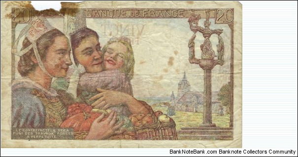 Banknote from France year 1943