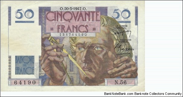 FRANCE 50 Francs
 Banknote