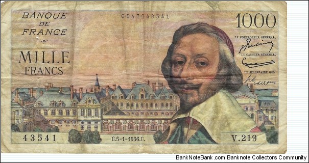 FRANCE 1000 Francs
 Banknote