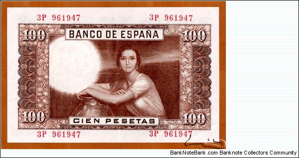 Banknote from Spain year 1953