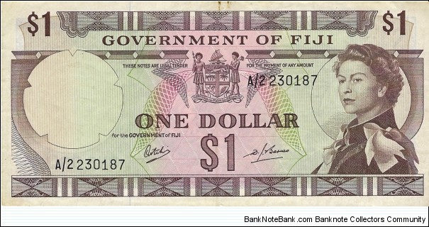 FIJI 1 Dollar
1969 Banknote