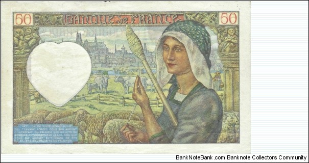 Banknote from France year 1941