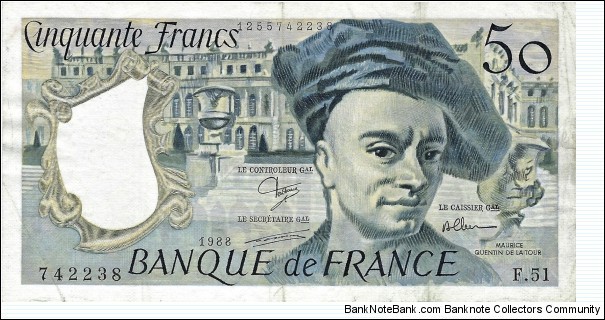 FRANCE 50 Francs
1988 Banknote