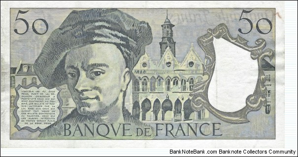 Banknote from France year 1988