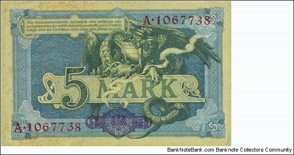 Banknote from Germany year 1904