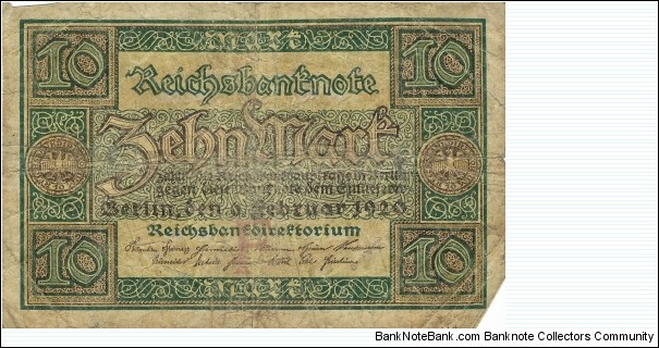 GERMANY 5 Mark
1920 Banknote