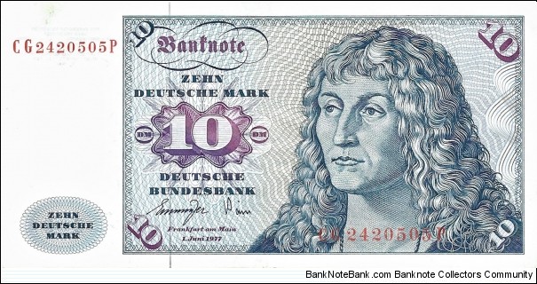 GERMANY
10 Deutsche Mark
1977 Banknote
