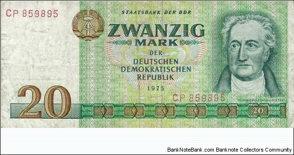 GERMAN DEMOCRATIC REPUBLIC
20 Mark
 Banknote