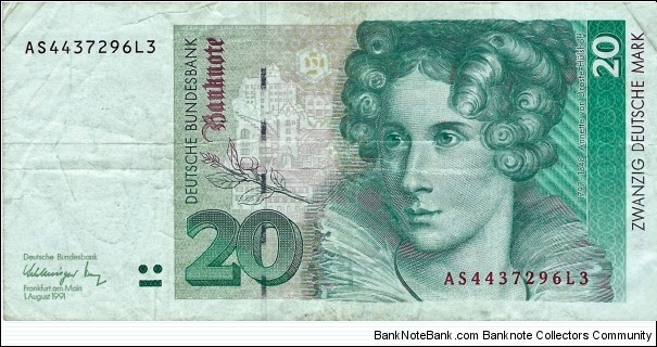 GERMANY
20 Deutsche Mark
 Banknote