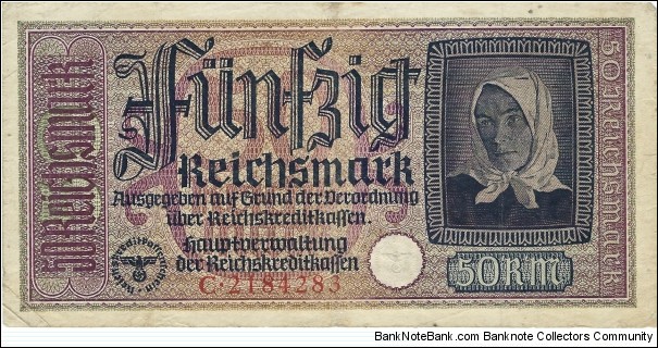 GERMAN REICH
50 Reichsmark
(Occupation Note) Banknote