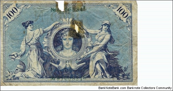 Banknote from Germany year 1908