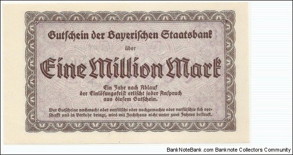 Banknote from Germany year 1923