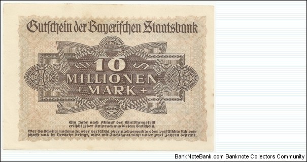 Banknote from Germany year 1923