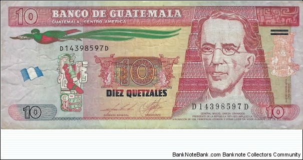 GUATEMALA 10 Quetzales
2013 Banknote