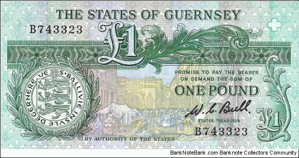 GUERNSEY 1 Pound Banknote