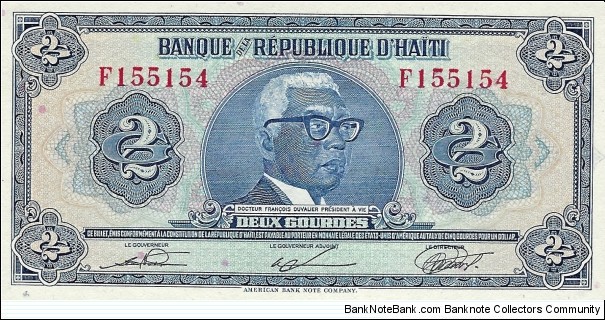 HAITI 2 Gourdes
1979 Banknote