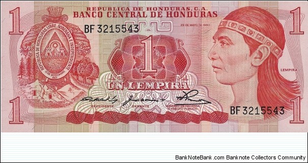 HONDURAS 1 Lempira
 Banknote