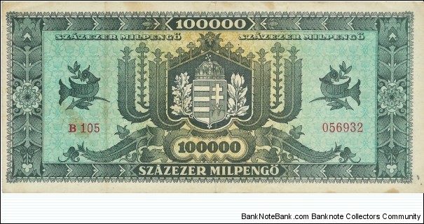 Banknote from Hungary year 1946