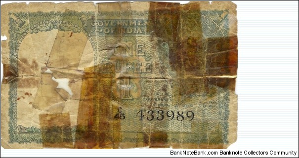 INDIA 1 Rupee Banknote