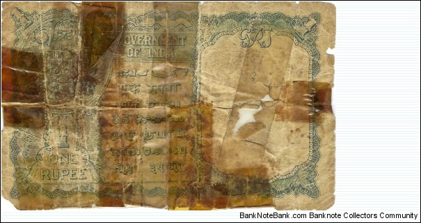 Banknote from India year 1940