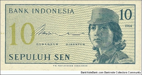 INDONESIA 10 Sen
 Banknote