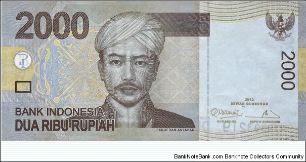 INDONESIA 2000 Rupiah
2012 Banknote