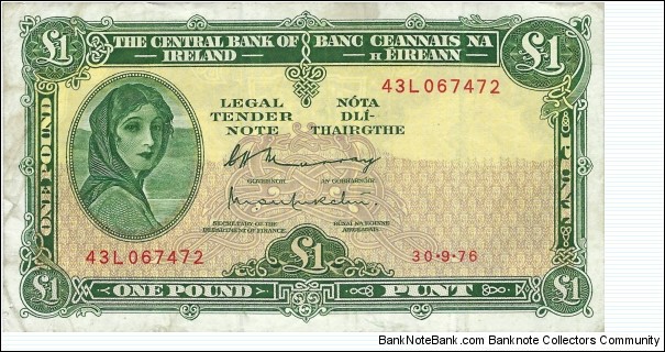 IRELAND 1 Pound
1976 Banknote