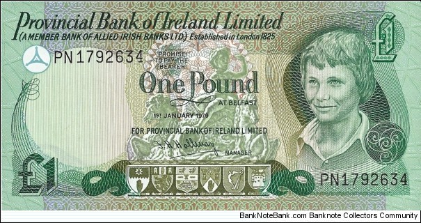 NORTHERN IRELAND
1 Pound
(Provincial Bank of Ireland Ltd. Banknote