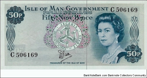 ISLE OF MAN
50 New Pence
1979 Banknote