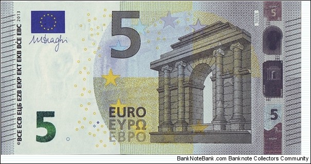 Ireland 2013 5 Euros. Banknote