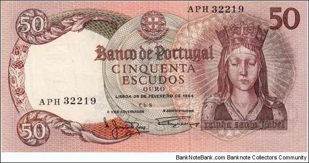 50 $ - Portuguese escudo Banknote
