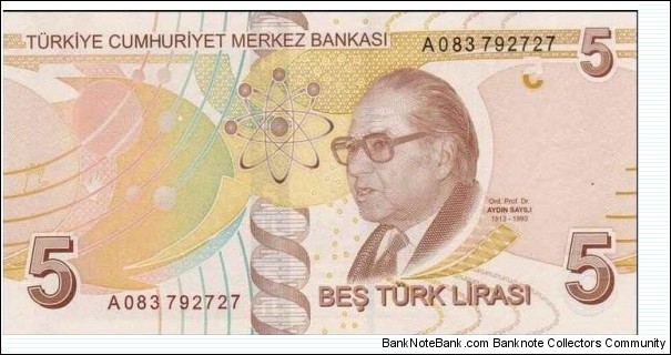 Banknote from Turkey year 2009